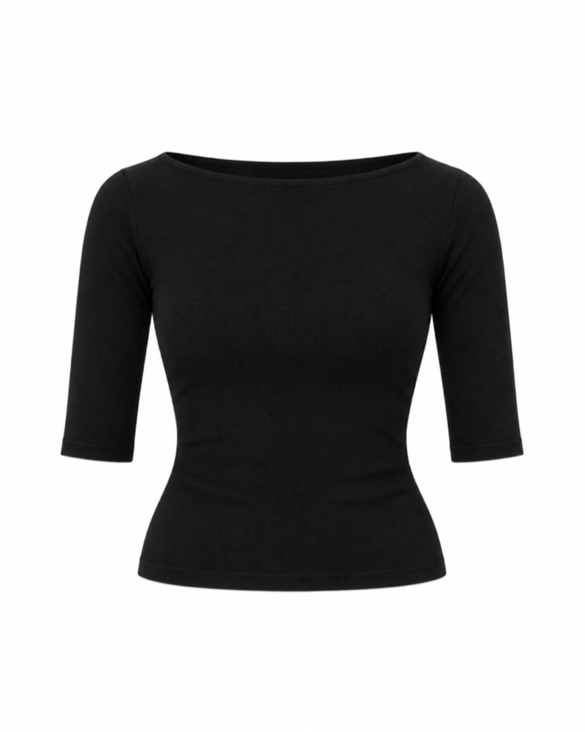 WOMENS OFF-DUTY 3/4 SLEEVE BOATNECK [FORM-FITTING]