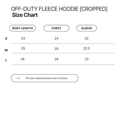 OFF-DUTY FLEECE HOODIE [CROPPED]
