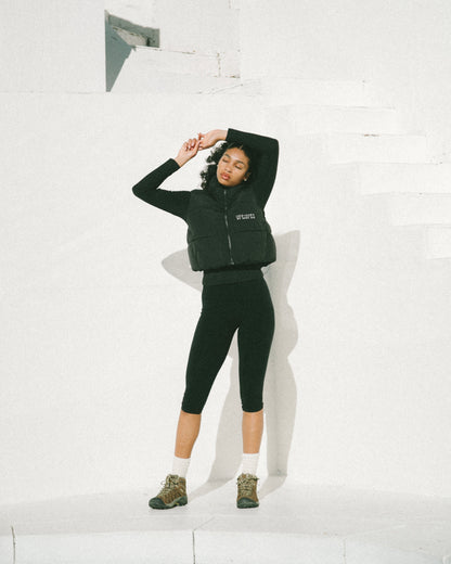 OFF-DUTY COTTON CAPRIS [FORM-FITTING]