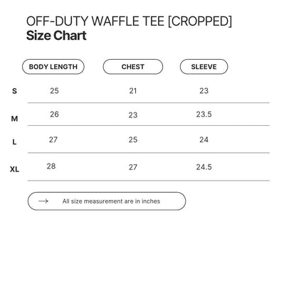 OFF-DUTY WAFFLE TEE [CROPPED]