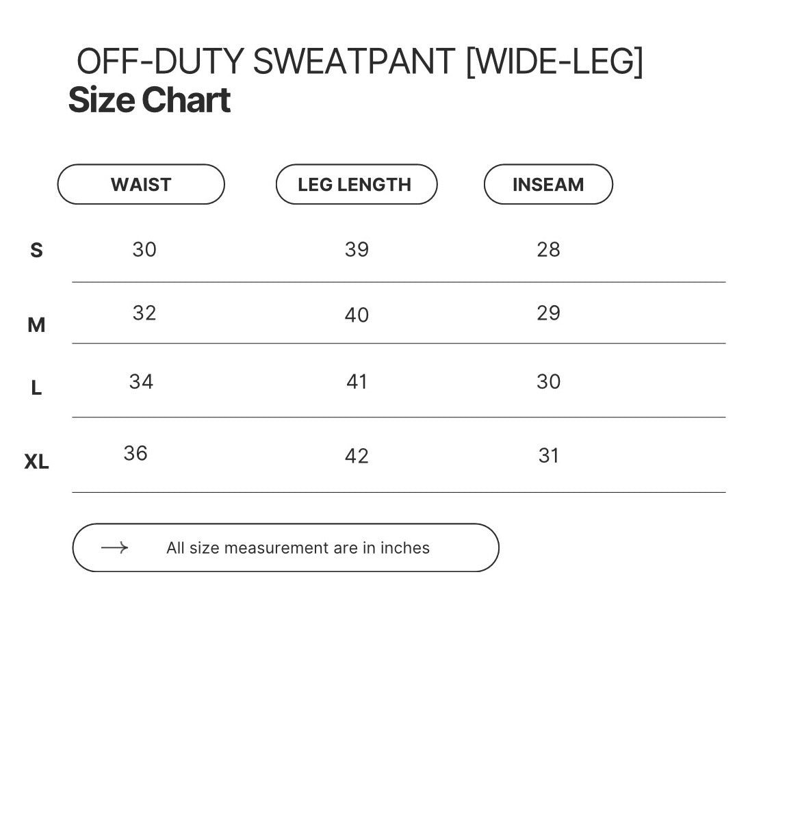 OFF-DUTY SWEATPANT [WIDE-LEG]