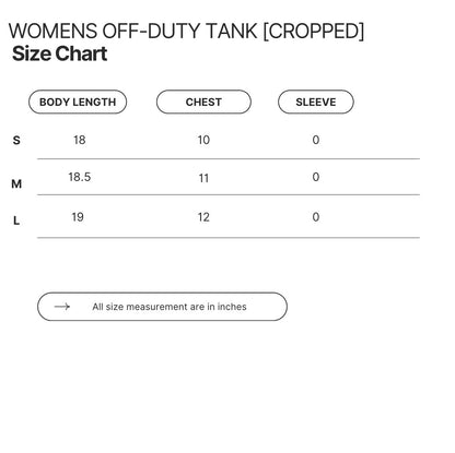 WOMENS OFF-DUTY TANK [CROPPED]