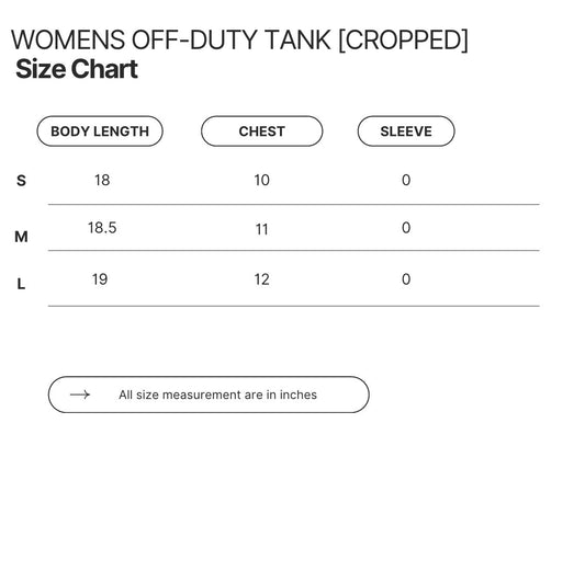 WOMENS OFF-DUTY TANK [CROPPED]