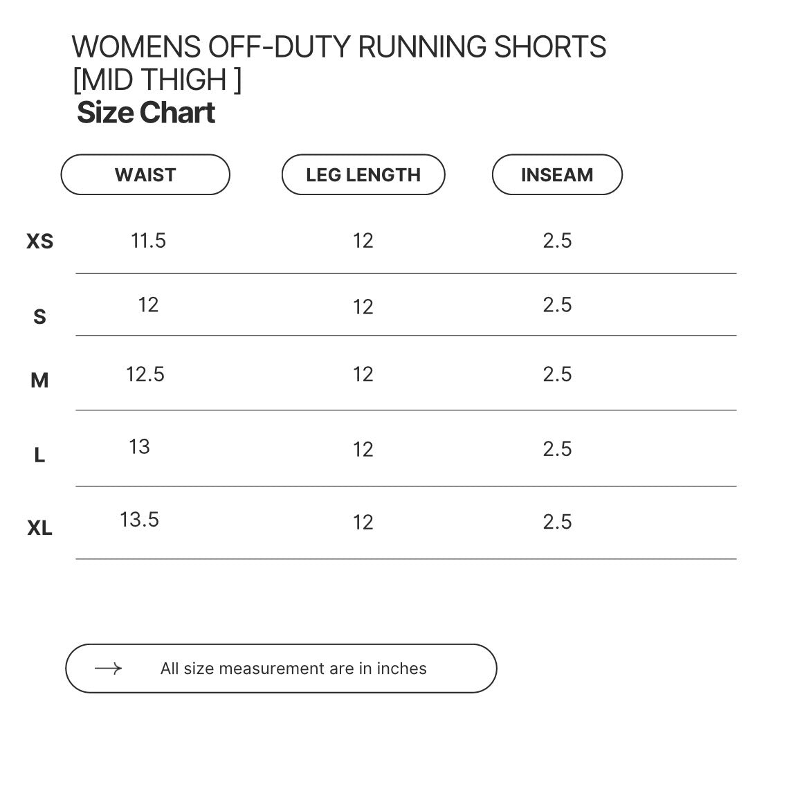 WOMENS OFF-DUTY RUNNING SHORTS [MID THIGH ]