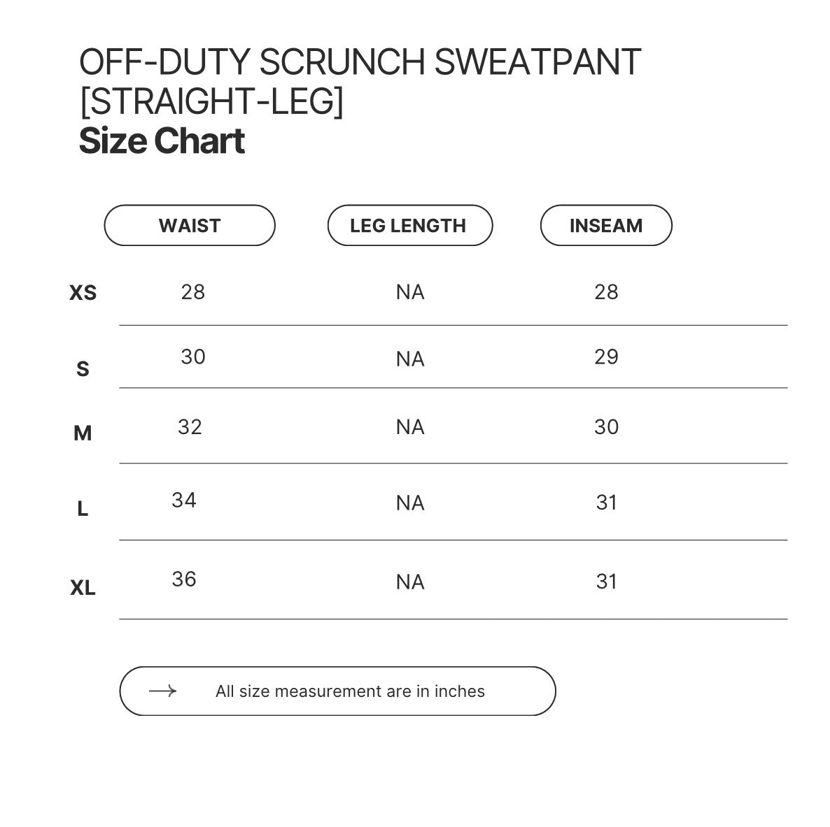OFF-DUTY SCRUNCH SWEATPANT [STRAIGHT-LEG]