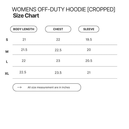 WOMENS OFF-DUTY HOODIE [CROPPED]