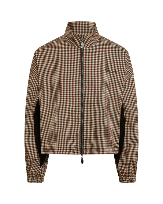 GINGHAM TRACK DOUBLE-ZIP [CINCHED]