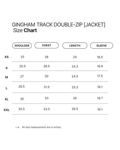 GINGHAM TRACK DOUBLE-ZIP [CINCHED]