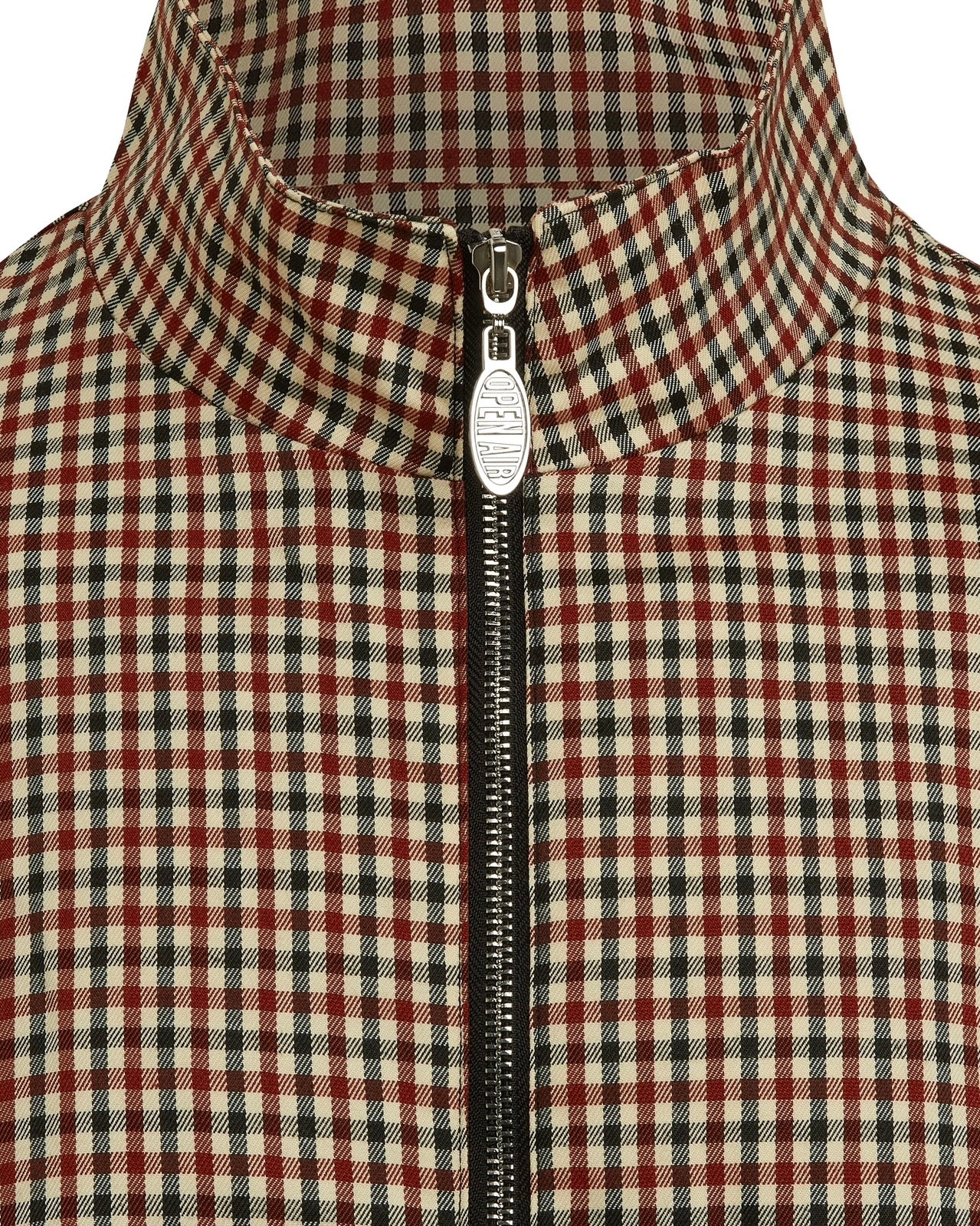 GINGHAM TRACK DOUBLE-ZIP [CINCHED]
