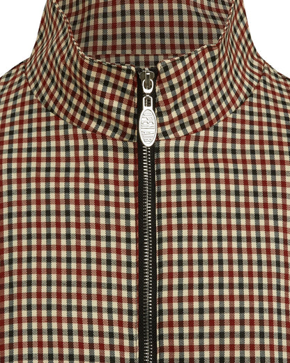 GINGHAM TRACK DOUBLE-ZIP [CINCHED]