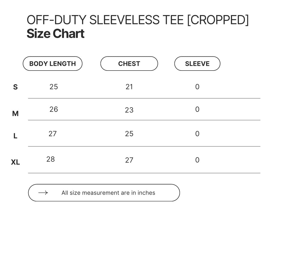 OFF-DUTY SLEEVELESS TEE