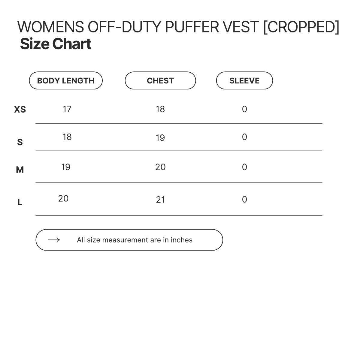WOMENS OFF-DUTY PUFFER VEST [CROPPED]