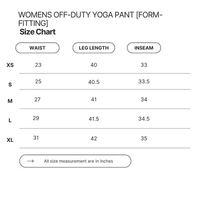 WOMENS OFF-DUTY YOGA PANT [FORM-FITTING]