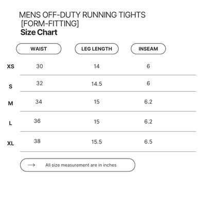 MENS OFF-DUTY RUNNING TIGHTS [FORM-FITTING]
