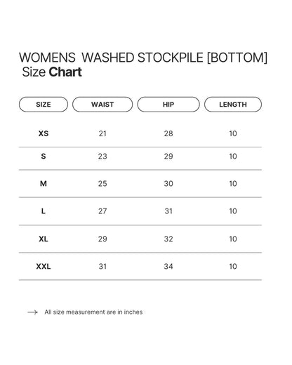 WOMENS WASHED STOCKPILE SHORT [FORM-FITTING]