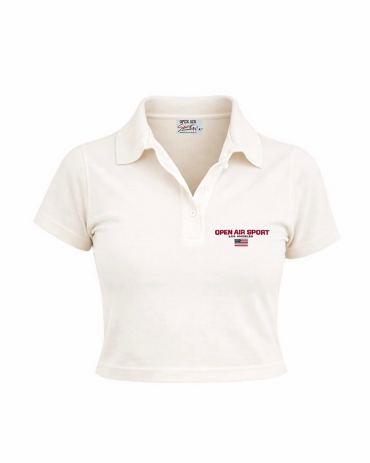 WOMENS OPEN AIR  SPORT POLO [CROPPED]