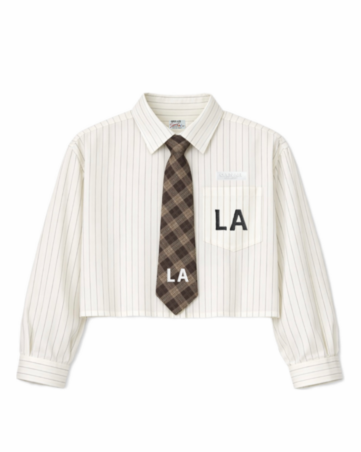LA NATIVE BUTTON UP + TIE [BOXY]