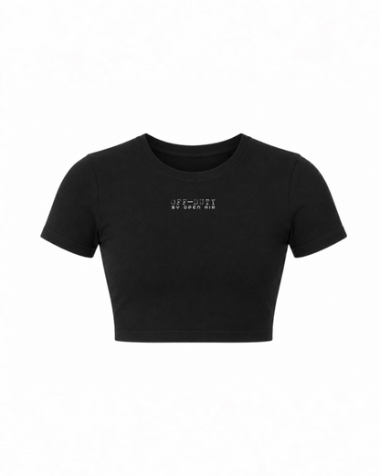 WOMENS OFF-DUTY SPANDEX TEE [CROPPED]