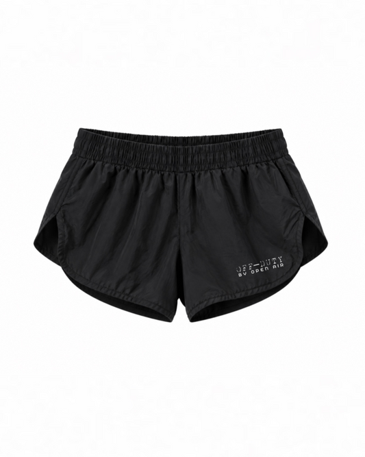 WOMENS OFF-DUTY RUNNING SHORTS [MID THIGH ]