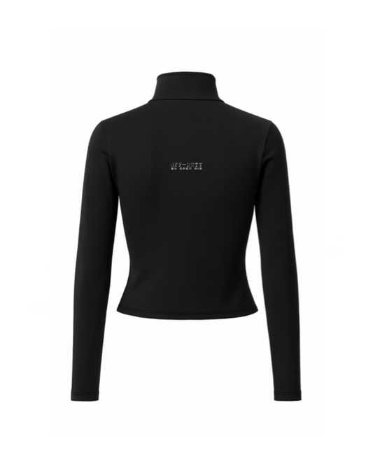 WOMENS OFF-DUTY RIBBED ZIP [FORM-FITTING]
